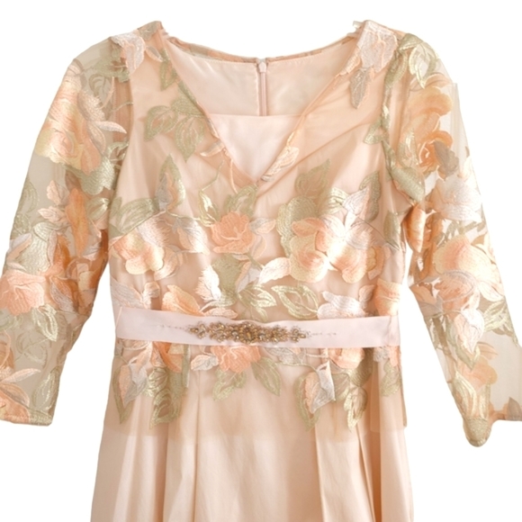 ADRIANNA Papell Peach Mother of the Bride Gown - Picture 5 of 16